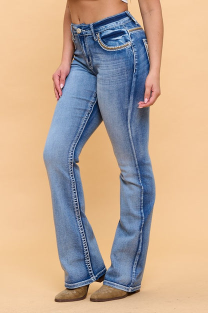 Rodeo Blessed Sparkle Flare Jeans