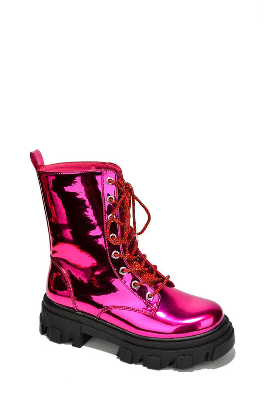 Cape Robbin Stompin’ Pink Combat Boots Nunani