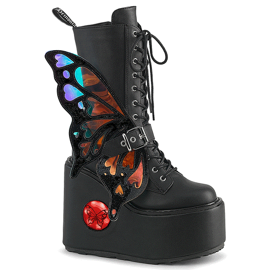 Demonia “Butterfly Dream” LED Mid Calf Boot