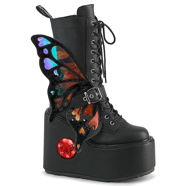 Demonia “Butterfly Dream” LED Mid Calf Boot