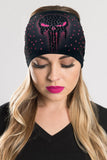 Pink Skull Bling EZ Band Headband