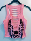 Bombshell Biker Rally Slashed Tank Top