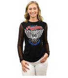 Liberty Wear Route 66 Mesh Stone LS Top