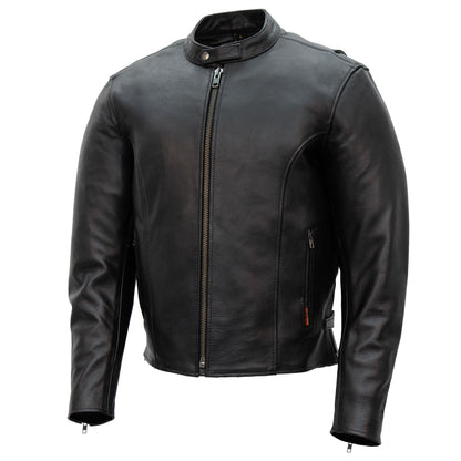 Hot Leathers JKM1027 Men’s Black ‘Carry and Conceal’ Leather Motorcycle Biker Jacket