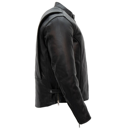 Hot Leathers JKM1027 Men’s Black ‘Carry and Conceal’ Leather Motorcycle Biker Jacket
