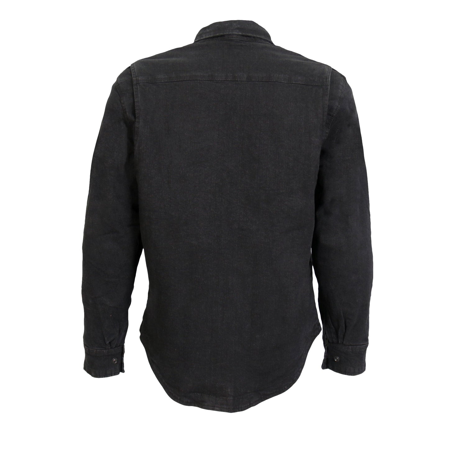 Hot Leathers Men's 'Backroad' Black Cotton Flannel Shirt - Button Front - Riding Protective Wear - JKM3009