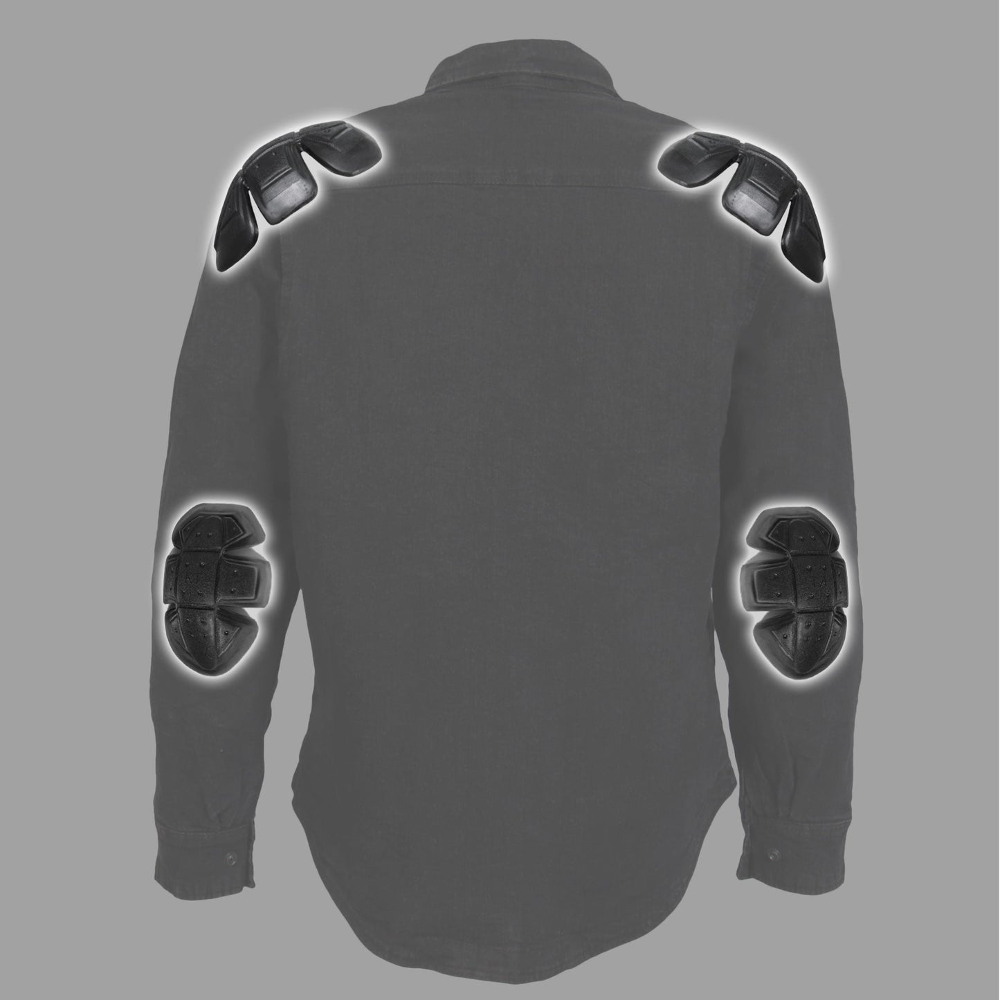 Hot Leathers Men's 'Backroad' Black Cotton Flannel Shirt - Button Front - Riding Protective Wear - JKM3009