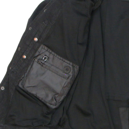 Hot Leathers Men's 'Backroad' Black Cotton Flannel Shirt - Button Front - Riding Protective Wear - JKM3009