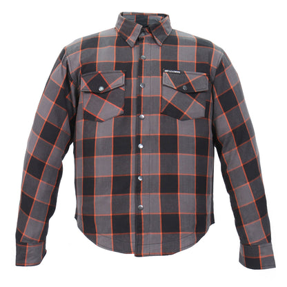 Hot Leathers Men's 'Deadman' Multi/Color Cotton Flannel Shirt - Button Front - Riding Protective Wear - JKM3010