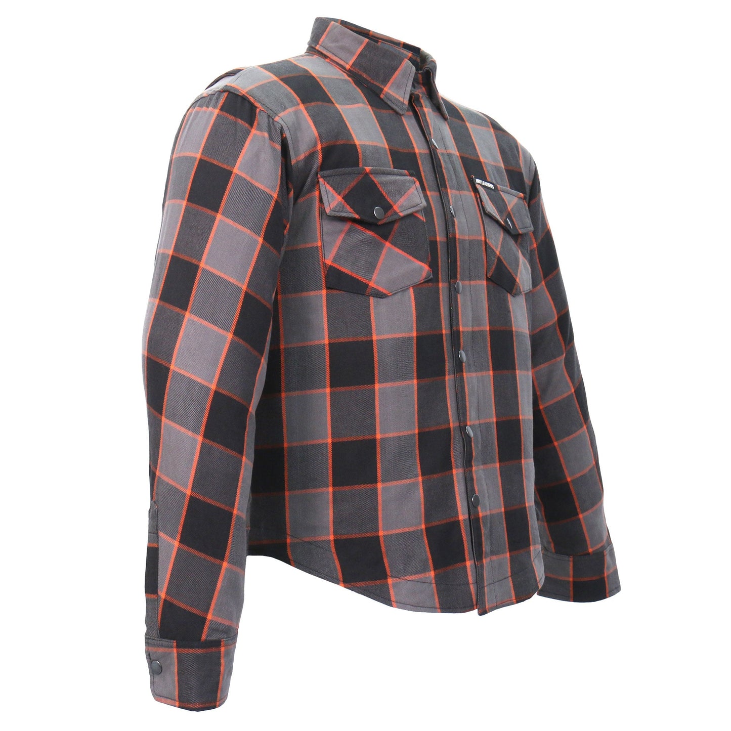 Hot Leathers Men's 'Deadman' Multi/Color Cotton Flannel Shirt - Button Front - Riding Protective Wear - JKM3010