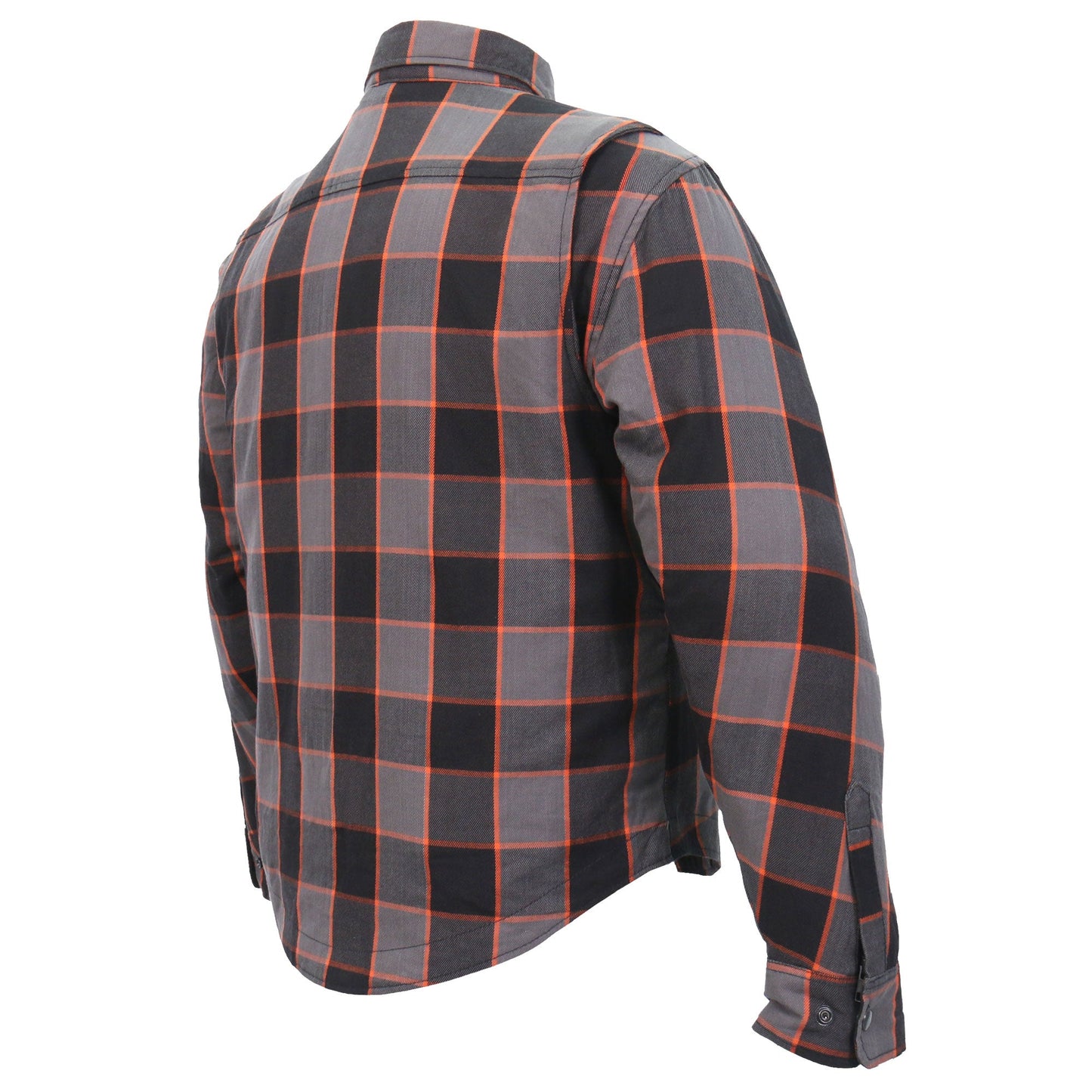 Hot Leathers Men's 'Deadman' Multi/Color Cotton Flannel Shirt - Button Front - Riding Protective Wear - JKM3010