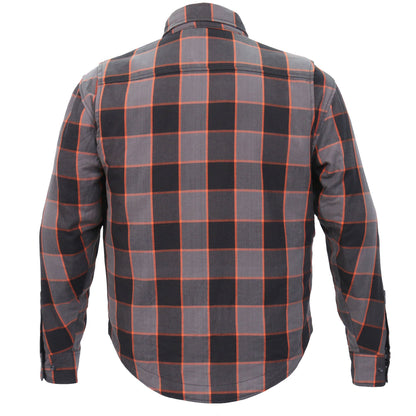 Hot Leathers Men's 'Deadman' Multi/Color Cotton Flannel Shirt - Button Front - Riding Protective Wear - JKM3010