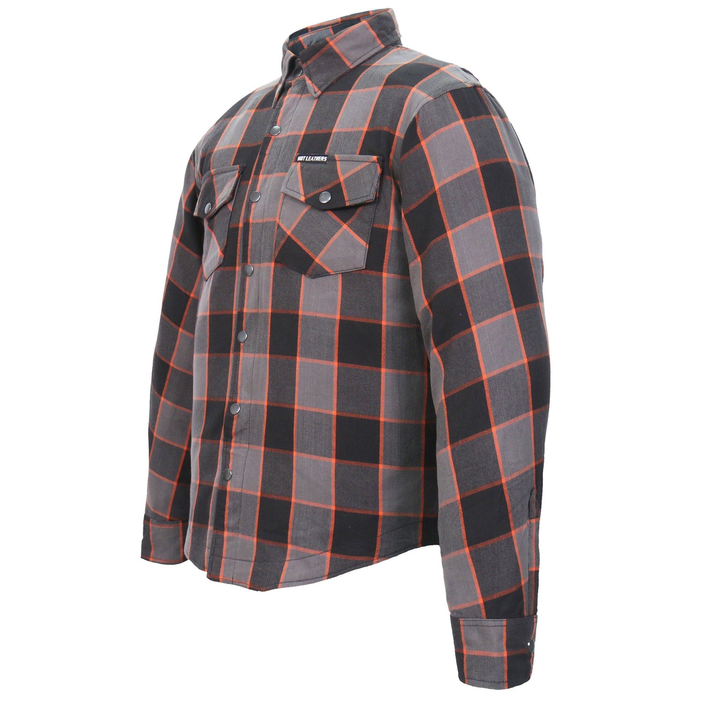 Hot Leathers Men's 'Deadman' Multi/Color Cotton Flannel Shirt - Button Front - Riding Protective Wear - JKM3010
