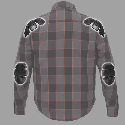 Hot Leathers Men's 'Deadman' Multi/Color Cotton Flannel Shirt - Button Front - Riding Protective Wear - JKM3010