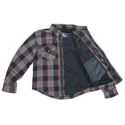 Hot Leathers Men's 'Deadman' Multi/Color Cotton Flannel Shirt - Button Front - Riding Protective Wear - JKM3010
