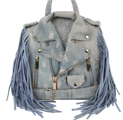 Fringe Fury Backpack Biker Jacket Bag