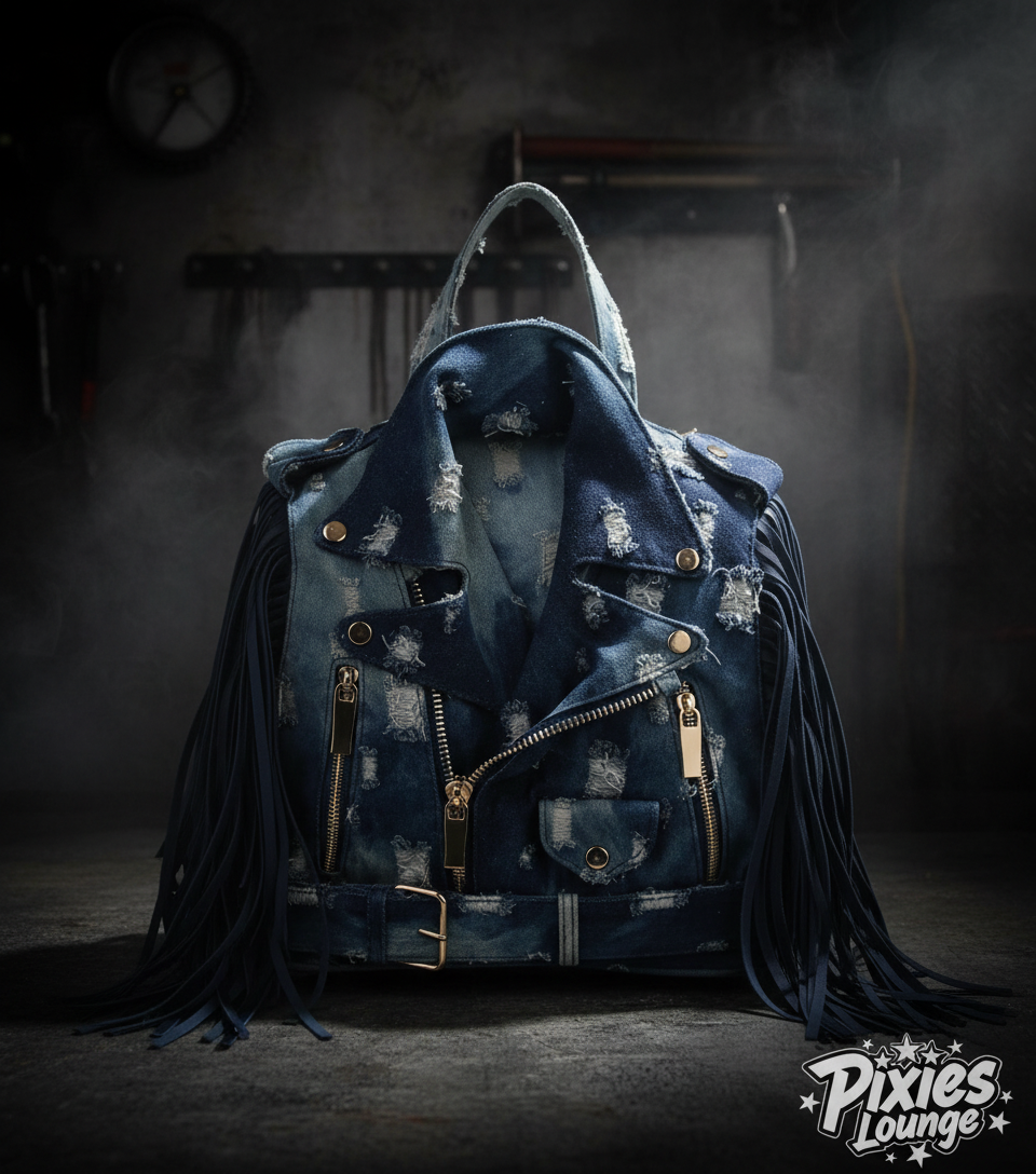 Fringe Fury Backpack Biker Jacket Bag