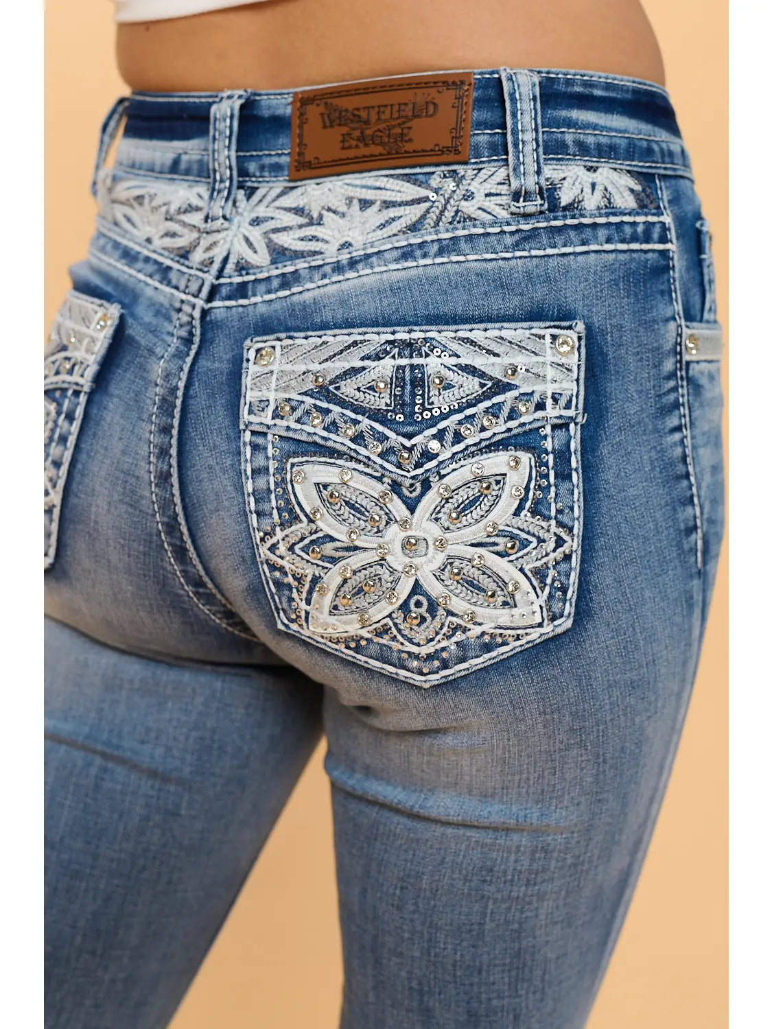 Westfield Eagle PLUS Silver Saddle Bootcut Jeans