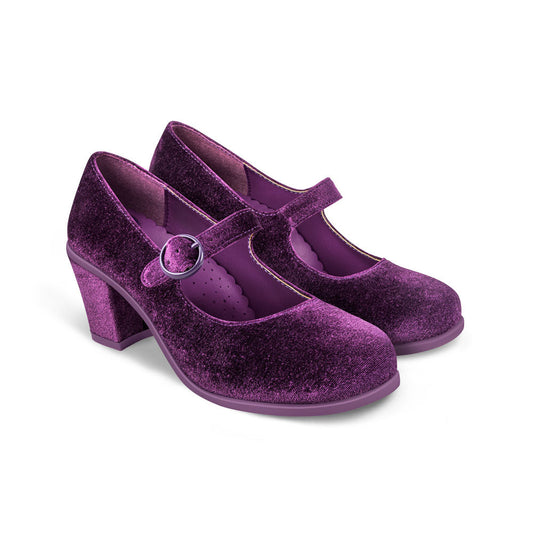 Plum Elixir Women's Mary Jane Mid Heels