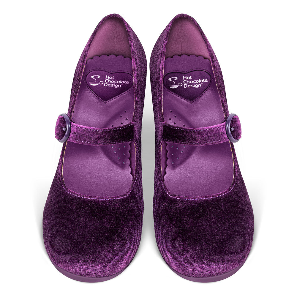 Plum Elixir Women's Mary Jane Mid Heels