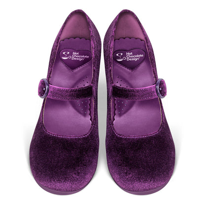 Plum Elixir Women's Mary Jane Mid Heels