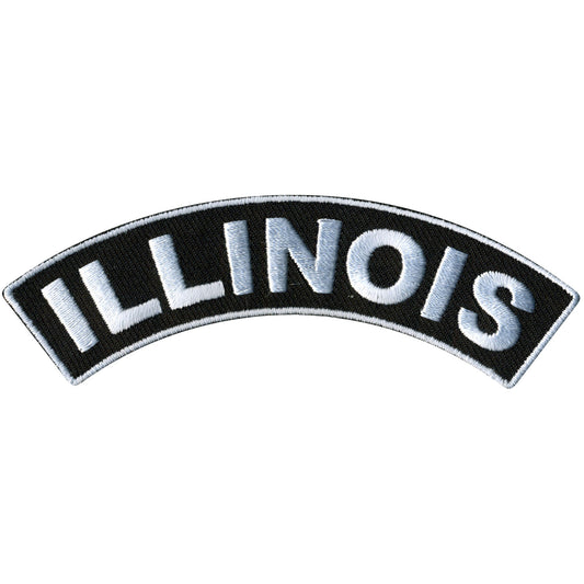 Hot Leathers Illinois 4” X 1” Top Rocker Patch