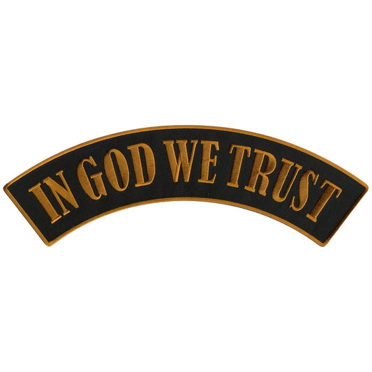 Hot Leathers In God We Trust 12” X 3” Top Rocker Patch