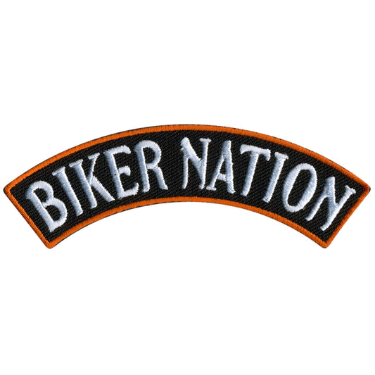 Hot Leathers Biker Nation 4” X 1” Top Rocker Patch
