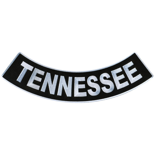 Hot Leathers Tennessee Bottom Rocker Embroidered Patch - 12" W x 3" H - Iron-On or Sew-On - PPM5083