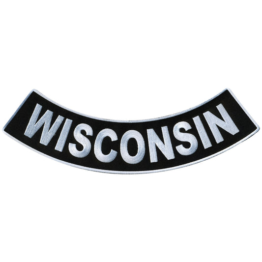 Hot Leathers Wisconsin 12” X 3” Bottom Rocker Patch