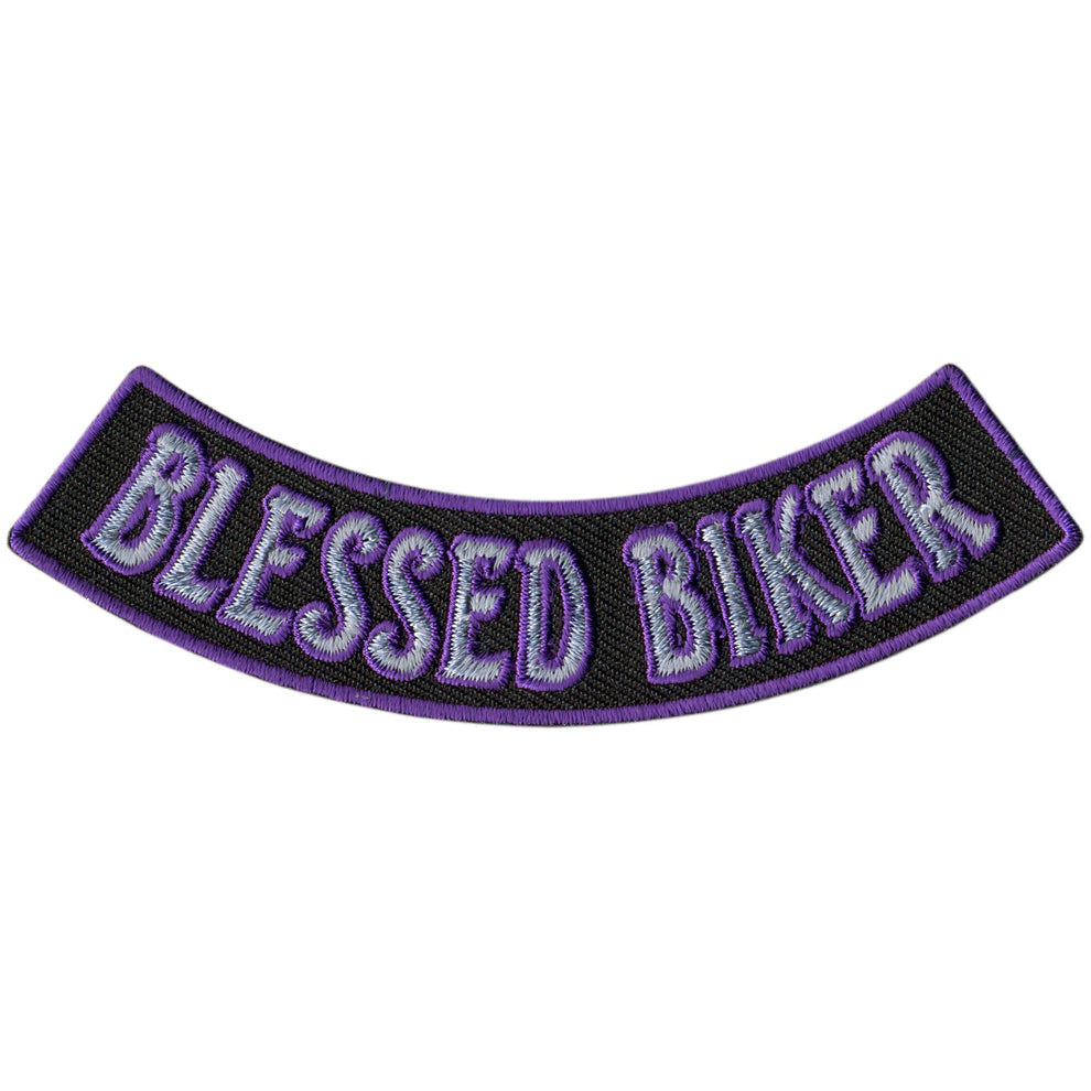 Hot Leathers Blessed Biker 4” X 1” Bottom Rocker Patch – Pixies Lounge ...