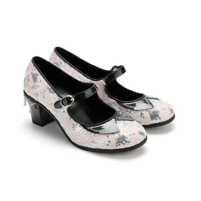 Satine Women's Mary Jane Mid Heels