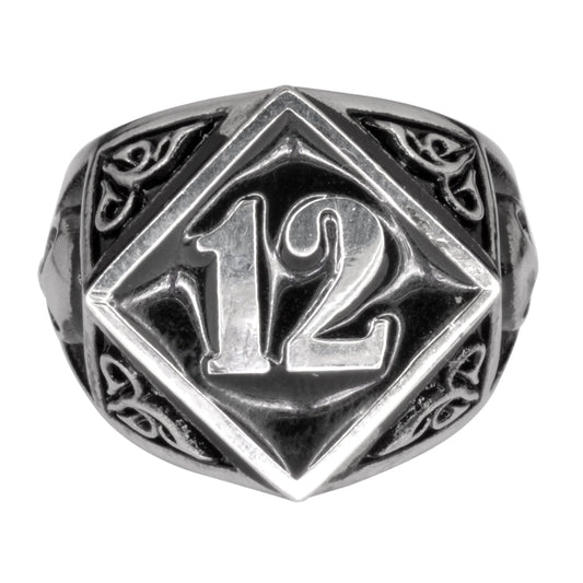 SK1713 12 Ring Stainless Steel Motorcycle Biker Jewelry