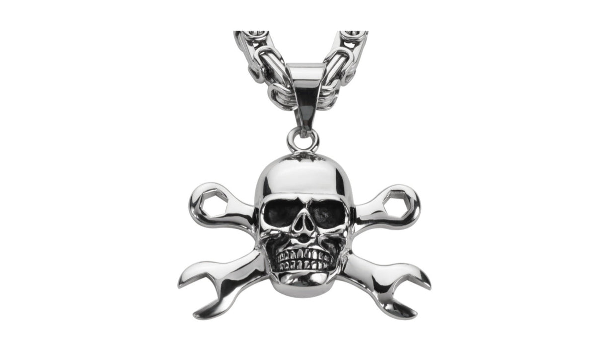 SK1424 Skull 2 1/4" Tall with Chain