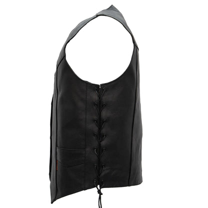 Hot Leathers VSM1022 Men's Motorcycle Black 'Conceal and Carry' Leather Biker Vest