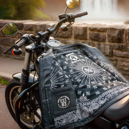 Hot Leathers VSM1049 Men's Black 'Paisley' Motorcycle Club style Conceal and Carry Leather Biker Vest