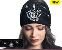 Bling’d Skeleton Middle Finger EZ Band