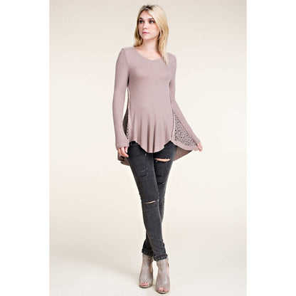 LONG SLEEVE TOP WITH WINGS AND STONES