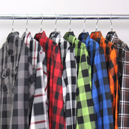 Hot Leathers Men's 'Ash Run' Mult/Color Cotton Flannel Shirt - Button Front - Riding/Casual/ Work Wear - FLM2008