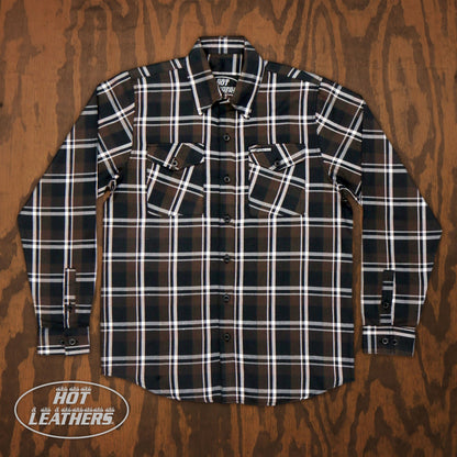 Hot Leathers Men's 'Ash Run' Mult/Color Cotton Flannel Shirt - Button Front - Riding/Casual/ Work Wear - FLM2008