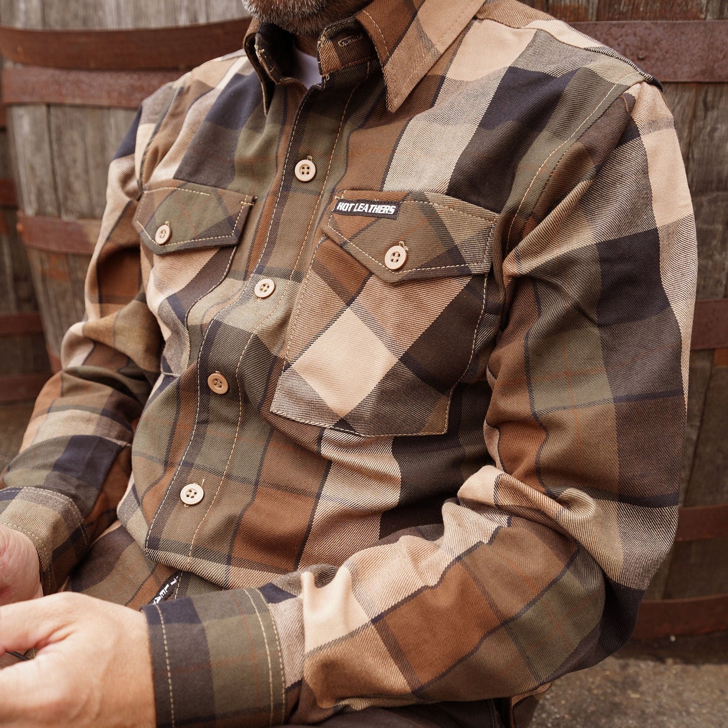 Hot Leathers Men's 'Sidewinder' Multi/Color Cotton Flannel Shirt - Button Front - Riding/Casual/ Work Wear - FLM2013