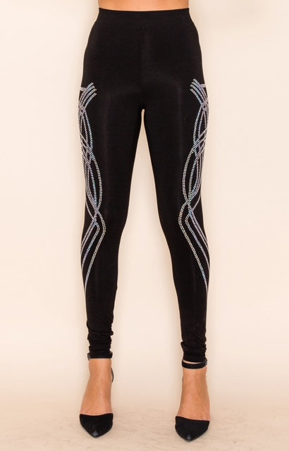 Vocal Swirls & Sass Rhinestone Leggings