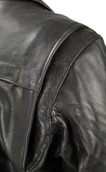 Milwaukee Leather LKM1770 Men's Black Premium Thick Leather Motorcycle Jacket Brando Style Biker Jacket