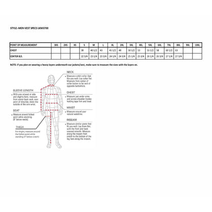 Milwaukee Leather LKM3700 Men's Classic Black Leather Motorcycle Rider Vest w/ Buffalo Nickel Snaps Closure