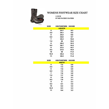 Milwaukee Leather Women's 11-Inch Distressed Grey Classic Harness Square Toe Leather Boots MBL9362