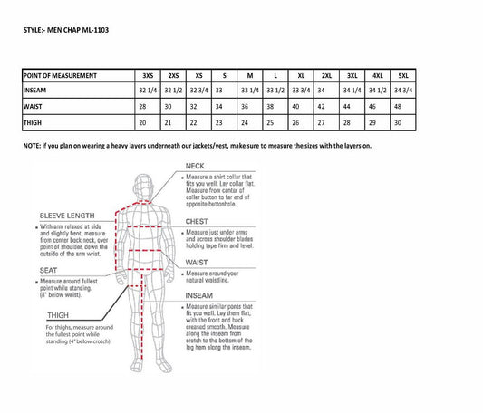 Milwaukee Leather Chaps for Men's Black Premium Leather Motorcycle Chaps w/ Snap Out Thermal Liner-Slash Pocket-ML1103