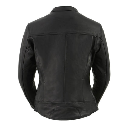 Milwaukee Leather MLL2552 Women's Premium Black Leather Motorcycle Rider Jacket w/ Cool-Tec Leather Treatement