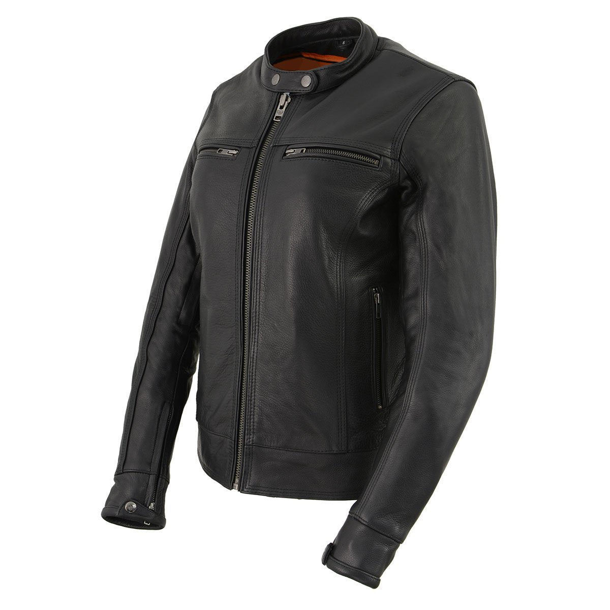 Milwaukee Leather MLL2552 Women's Premium Black Leather Motorcycle Rider Jacket w/ Cool-Tec Leather Treatement