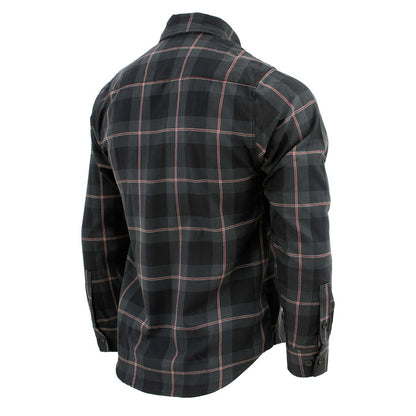 Milwaukee Leather Men's 'Greylock' Mult/Color Long Sleeve Flannel - Cotton Button Up Shirt - MNG11647