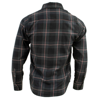 Milwaukee Leather Men's 'Greylock' Mult/Color Long Sleeve Flannel - Cotton Button Up Shirt - MNG11647